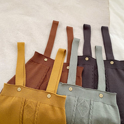 Autumn Baby Boys Long Sleeves Simple Knitted Top, Overalls and Hat Clothing Set, MyKids-USA®, Baby One-Pieces, MyKids-USA -  -  -  -  -  -  - 