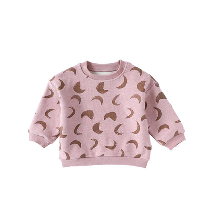 Winter and Autumn Baby Kids Geometric Moons Pattern Long Sleeves Top and Pants, MyKids-USA®, Baby & Toddler Outfits, MyKids-USA - Size/Age - 80 (9-12M) - Color - Pink -  -  - TR2509282348-F
