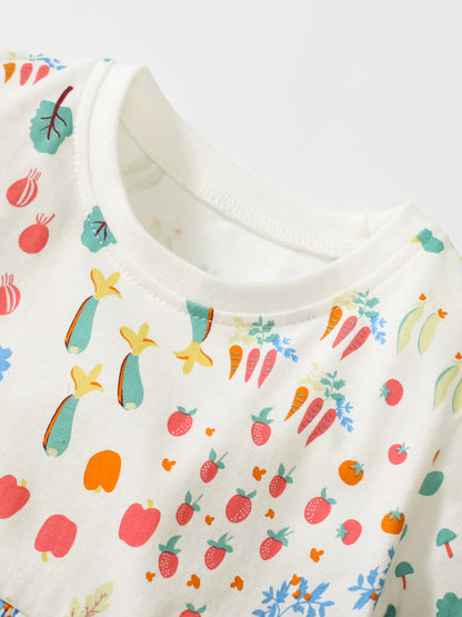 Spring And Summer Baby Girls Short Sleeves Vegetable Cartoon Collection Dress, MyKids-USA®, Baby & Toddler Dresses, MyKids-USA -  -  -  -  -  -  - 