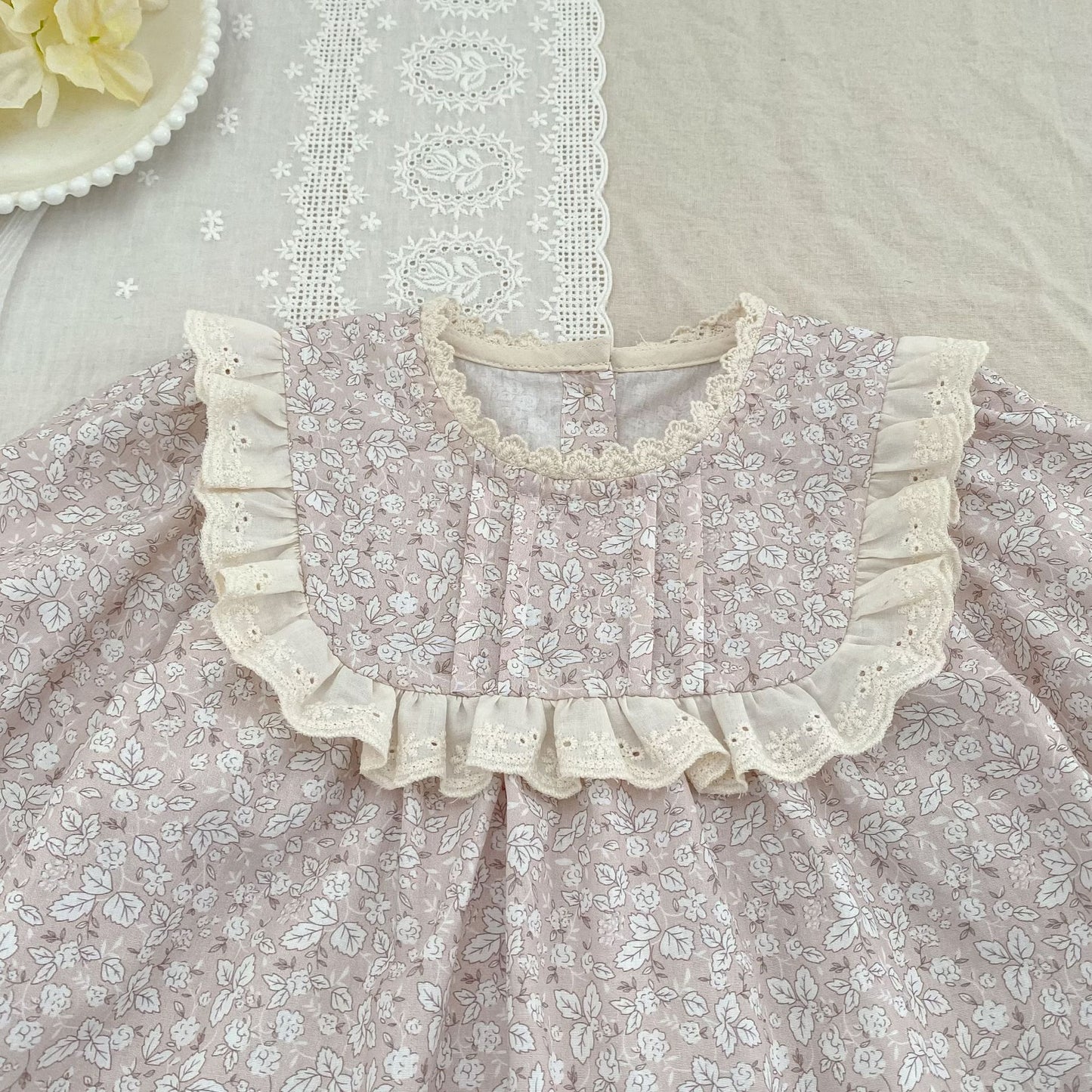 MyKids-USA® Arrival Autumn Baby Kids Girls Long Sleeves Flowers Pattern Lace Trim Top