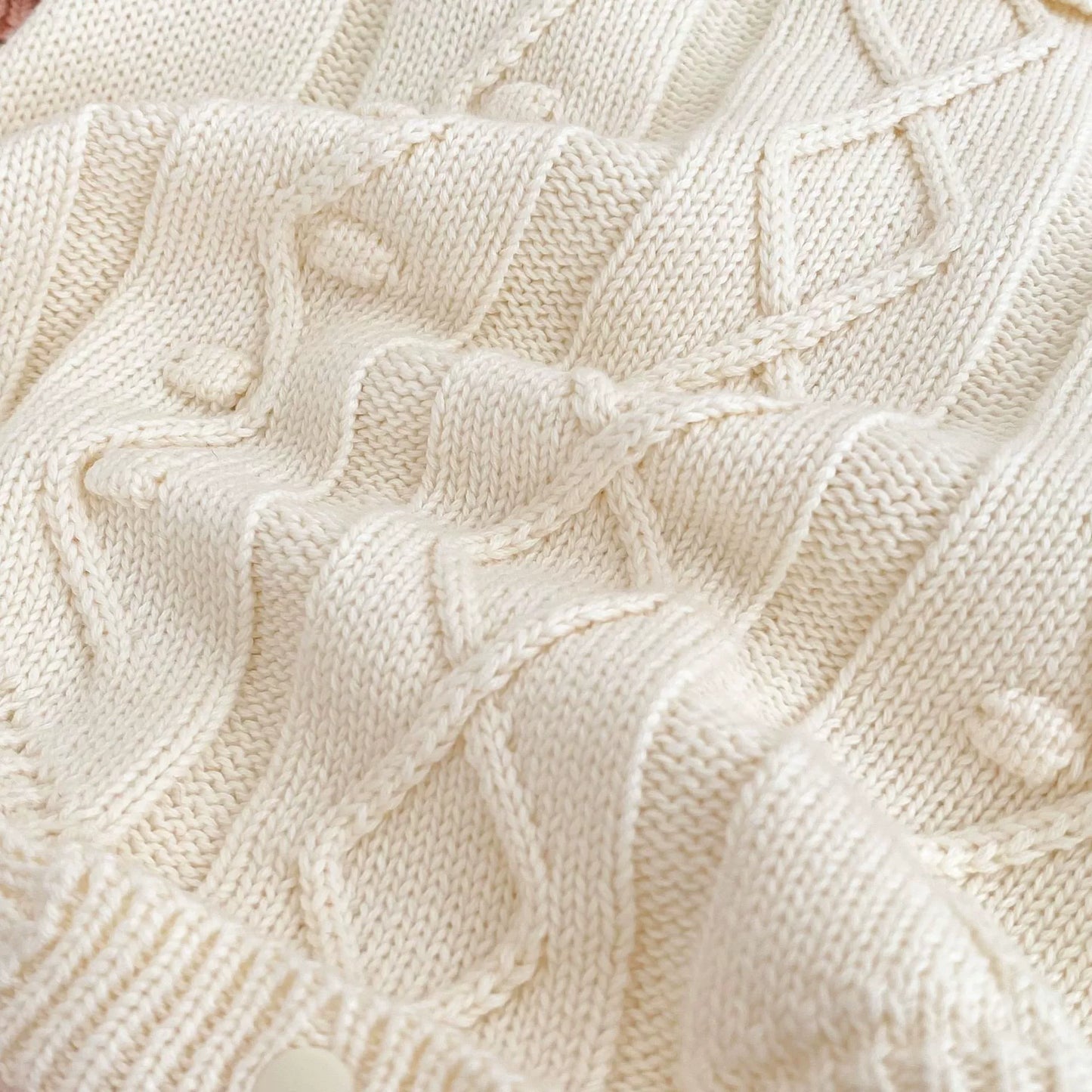 Autumn Arrival Baby Girls Knitted Long Sleeves Geometric Jacquard Pattern Onesies, MyKids-USA®, Baby One-Pieces, MyKids-USA -  -  -  -  -  -  - 