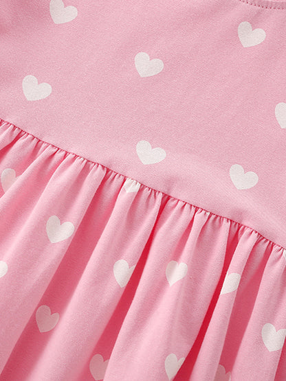 Summer Arrival Short Sleeves Hearts Pattern Dress for Stylish Girls, MyKids-USA®, Baby & Children's Dresses, MyKids-USA -  -  -  -  -  -  - .