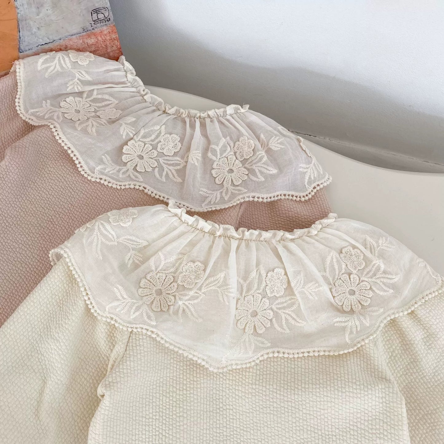 Spring and Autumn Kids Girls Embroidered Pattern Collar Long Sleeves Top Cardigan and Plain Pants Clothing Set, MyKids-USA®, Baby & Toddler Outfits, MyKids-USA -  -  -  -  -  -  - 