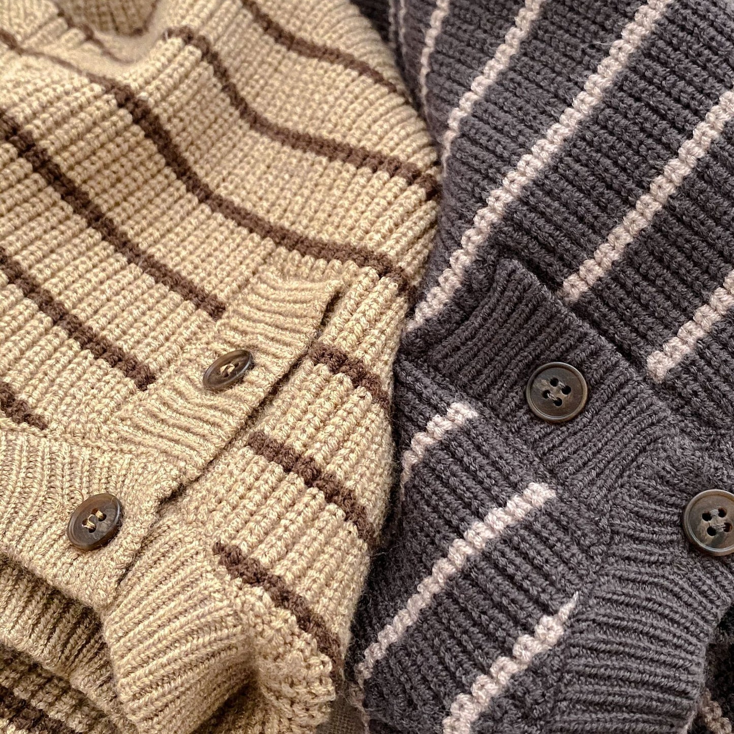 Baby Kids Unisex Long Sleeves Striped Knitted Sweater and Overalls, MyKids-USA®, Baby & Toddler Outfits, MyKids-USA -  -  -  -  -  -  - 