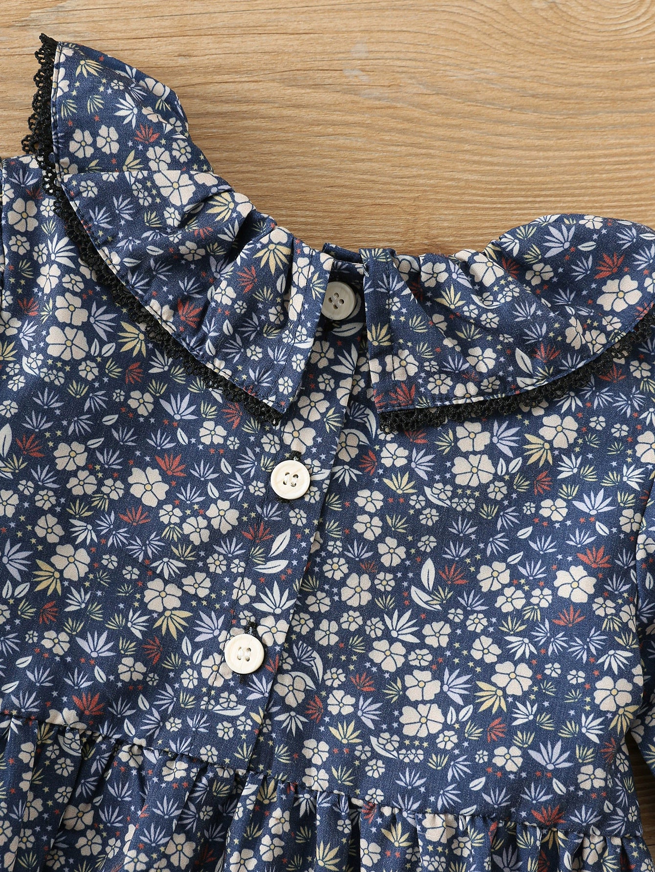 Arrival Autumn Girls Flowers Pattern Long Sleeves Dress with Collar, MyKids-USA®, Baby & Toddler Dresses, MyKids-USA -  -  -  -  -  -  - .