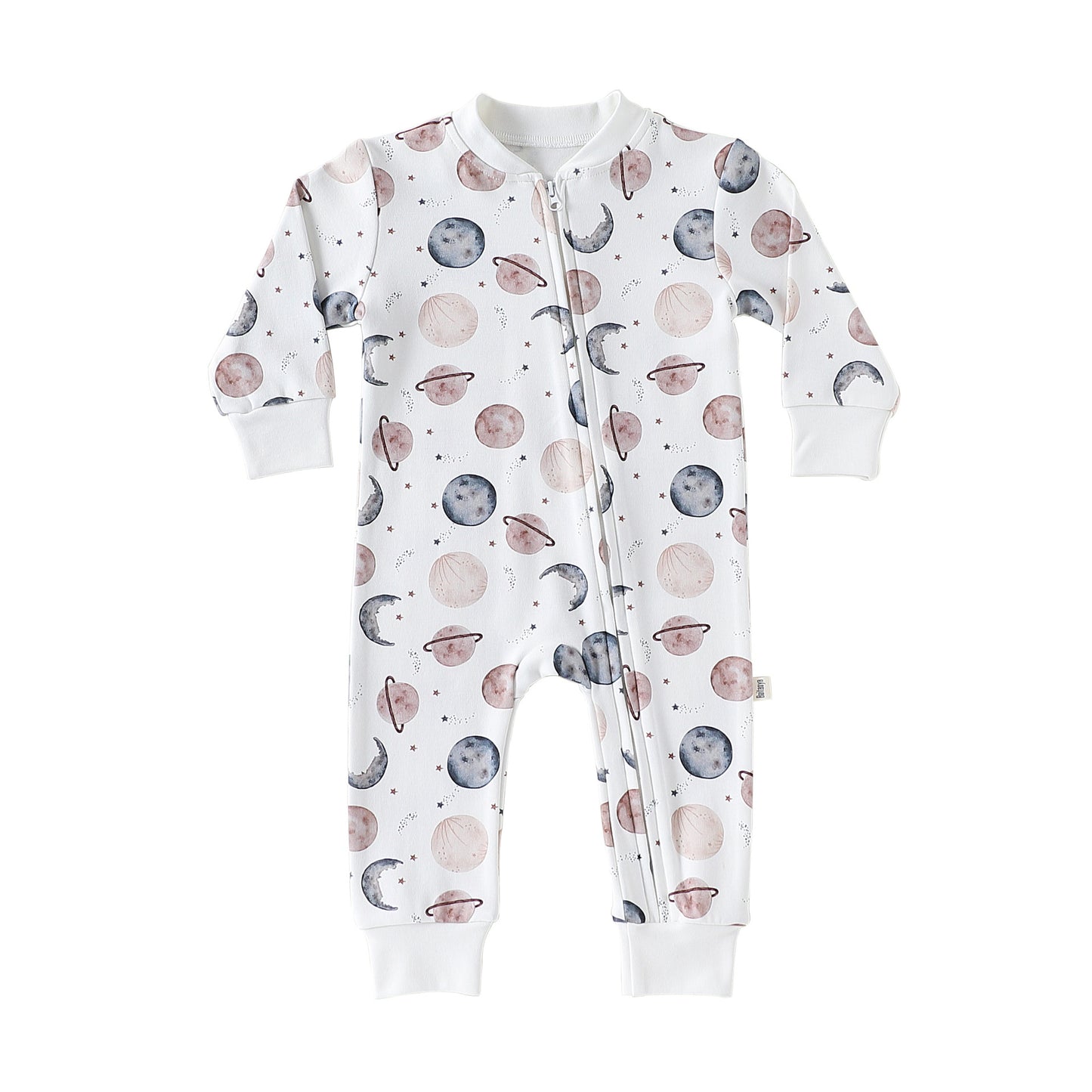 Autumn Arrival Baby Unisex Long Sleeves Planet Pattern Zip-up Rompers, MyKids-USA®, Outfit Sets, MyKids-USA - Size/Age - 66 (3-6M) - Color - Beige -  -  - TR2509232358-A