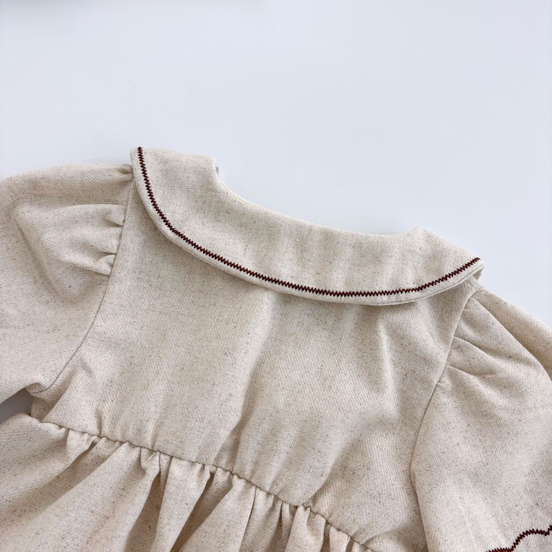 Autumn Arrival Baby Girls Long Sleeves Flowers Embroidered Onesies, MyKids-USA®, Baby One-Pieces, MyKids-USA -  -  -  -  -  -  - 