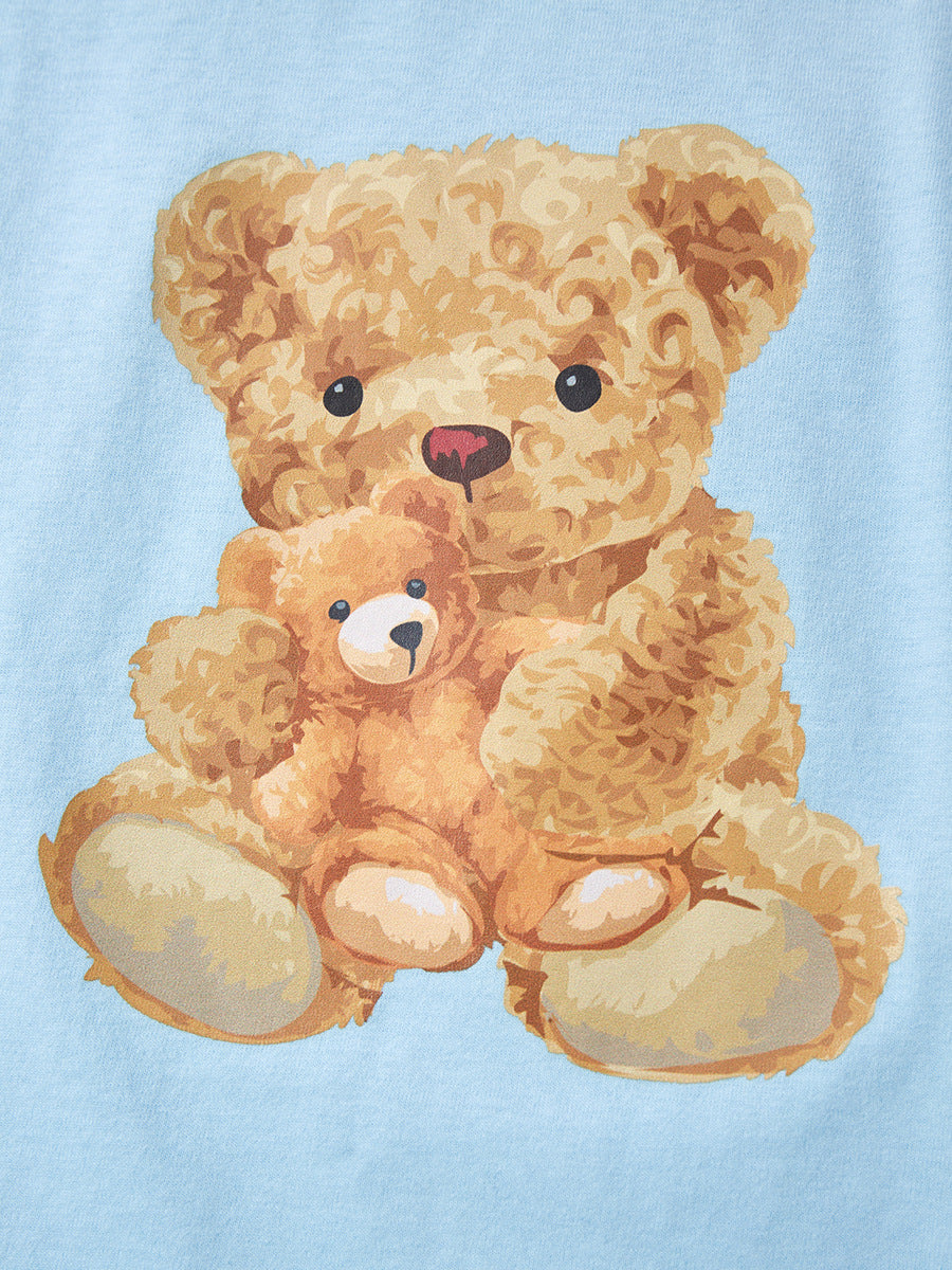 Teddy Bear Printing Boys’ T-Shirt In European And American Style For Summer