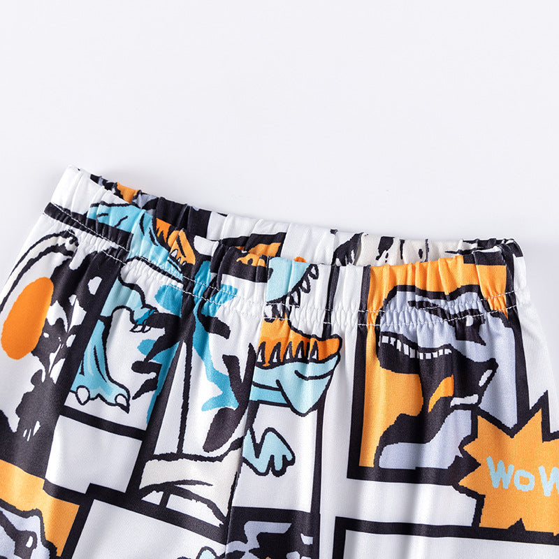 T-Rex Kids Pajama Set – Long Sleeve Shirt and Pants, Cartoon Dinosaur Design, MyKids-USA®, Pajamas, MyKids-USA -  -  -  -  -  -  - 