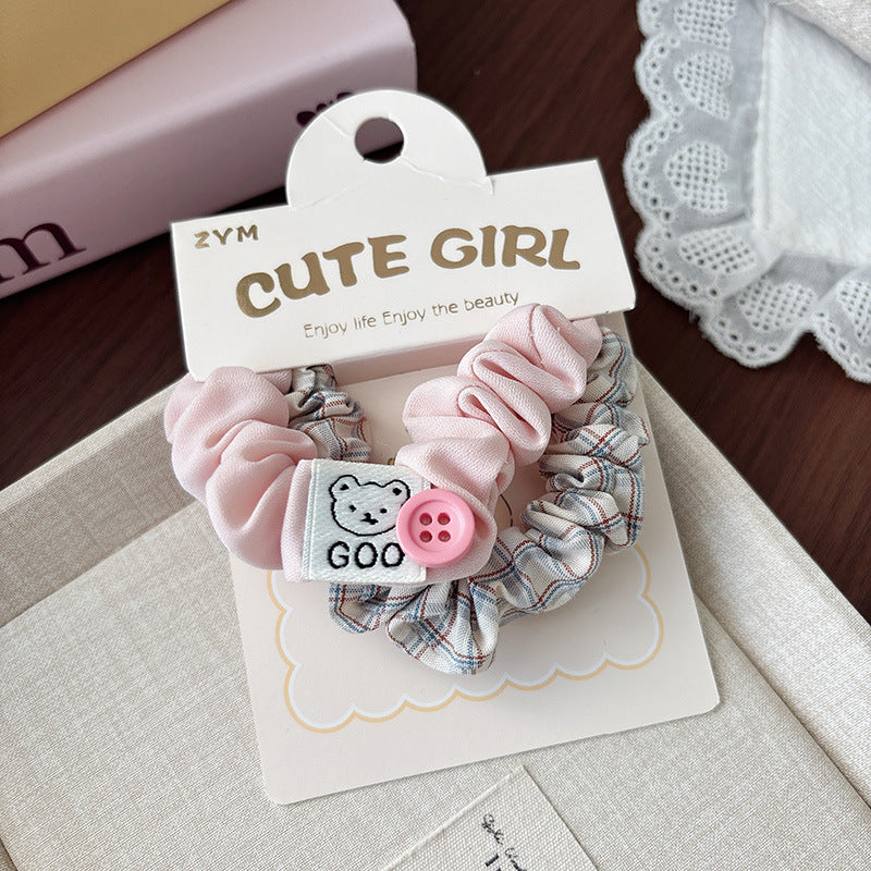 Plaid Pattern Color Patchwork Big Hair Ties, MyKids-USA®, Ponytail Holders, MyKids-USA -  -  -  -  -  -  - .