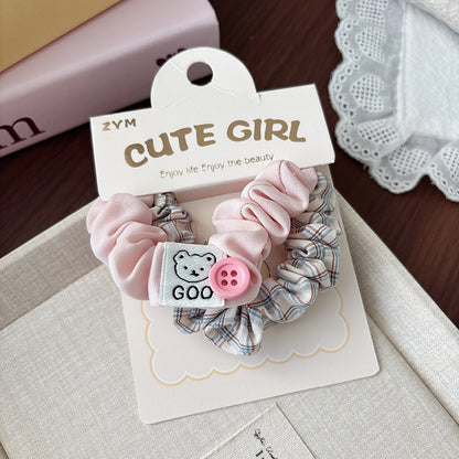 Plaid Pattern Color Patchwork Big Hair Ties, MyKids-USA®, Ponytail Holders, MyKids-USA -  -  -  -  -  -  - .