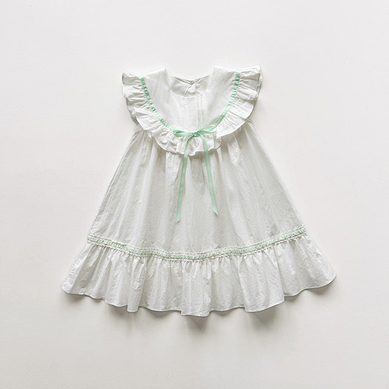 Summer Arrival Baby Girls Sleeveless Lace Pattern Dress, MyKids-USA®, Baby & Children's Dresses, MyKids-USA - Size/Age - 90 (12-24M) - Color - Beige -  -  - TR2604192252-A.