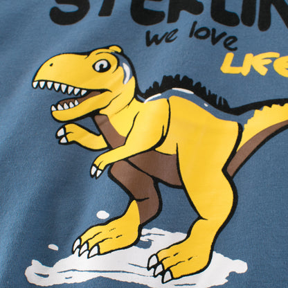 Summer Boys’ Animals Cartoon and Letters Pattern T-shirt in European and American Style, MyKids-USA®, Baby & Toddler Tops, MyKids-USA -  -  -  -  -  -  - 