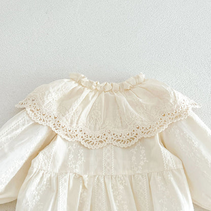 MyKids-USA® Autumn Arrival Baby Girls Long Sleeves Flowers Embroidery Pattern Bodysuit