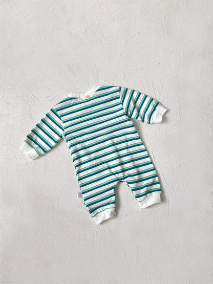 MyKids-USA® Autumn Hot Selling Baby Unisex Striped Long Sleeves Romper