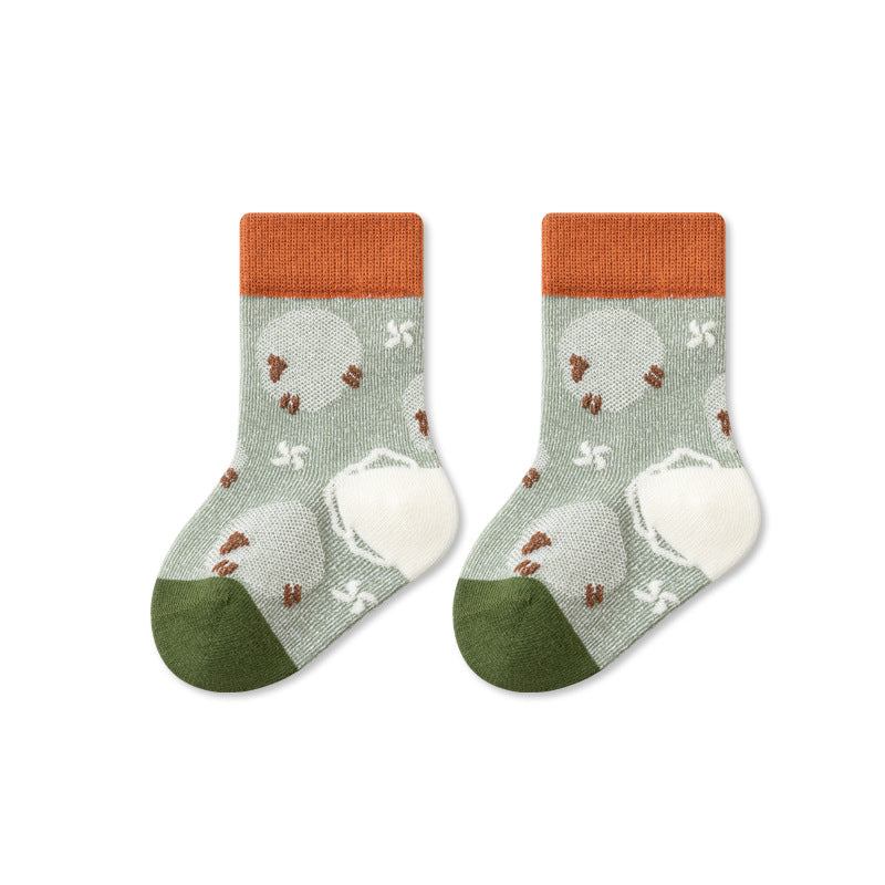 Autumn Baby Unisex Breathable Color Patchwork Anti-slip Socks, MyKids-USA®, Baby & Toddler Socks & Tights, MyKids-USA - Size/Age - S (0-1Y) - Color - Green -  -  - TR2511112355-C