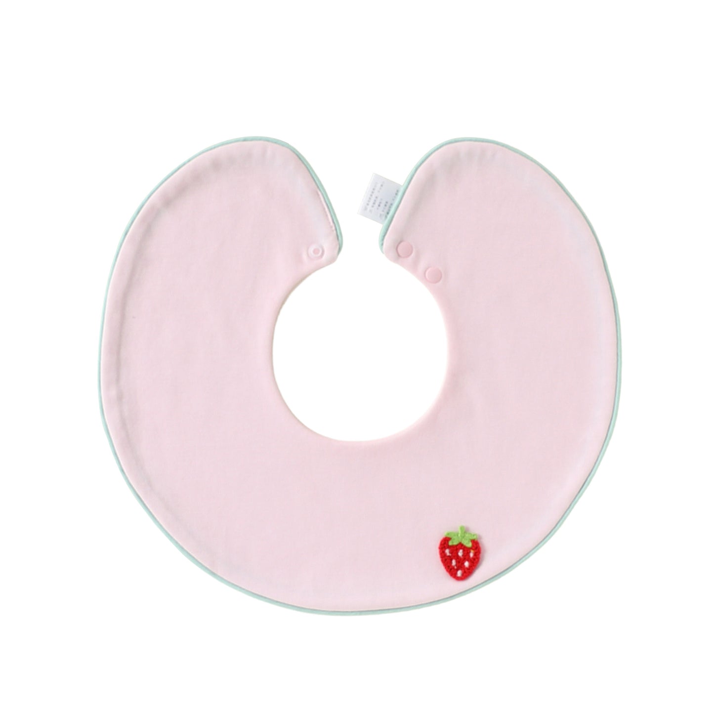 Adorable Fruits Cartoon Pattern Snap-on Round Shaped Bib, MyKids-USA®, Bibs, MyKids-USA - Size/Age - S (0-3Y) - Color - Light Pink -  -  - TR2605011546-C.