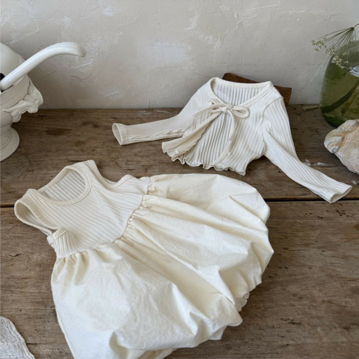 Autumn and Spring Baby Kids Girls Long Sleeves Solid Color Coat and Sleeveless Dress Clothing Set, MyKids-USA®, Baby & Toddler Outfits, MyKids-USA -  -  -  -  -  -  - .