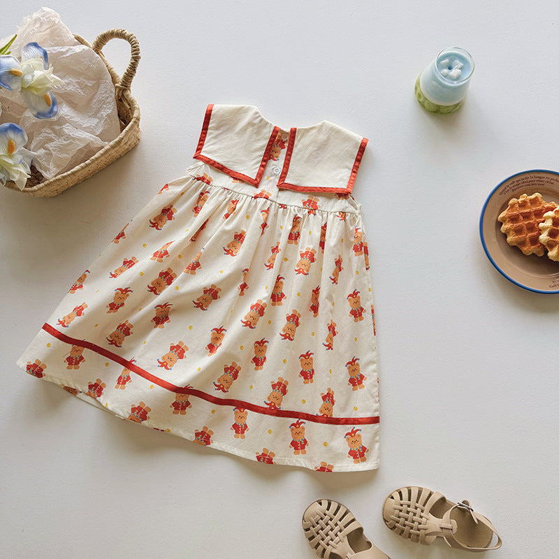 Summer Arrival Baby Girls Sleeveless Teddy Bears Pattern Dress, MyKids-USA®, Baby & Children's Dresses, MyKids-USA -  -  -  -  -  -  - .