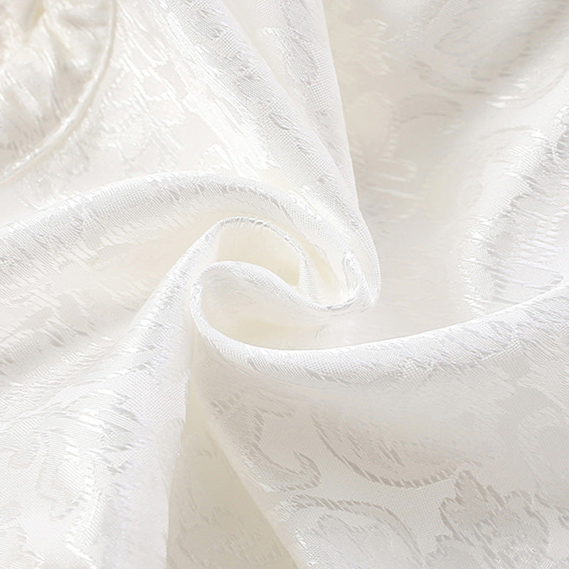 Summer Arrival Solid Color Flowers Pattern Short Sleeves Dress with Ruffle Neck for Stylish Girls, MyKids-USA®, Baby & Toddler Dresses, MyKids-USA -  -  -  -  -  -  - 