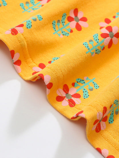 Baby Kids Girls Peter Pan Collar Floral Design Short Sleeves Dress, MyKids-USA®, Baby & Toddler Dresses, MyKids-USA -  -  -  -  -  -  - 