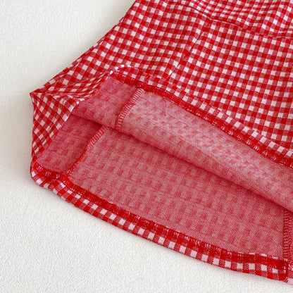 Summer Arrival Baby Girls Cute Plaid Pattern Sleeveless Strap Dress, MyKids-USA®, Baby & Toddler Dresses, MyKids-USA -  -  -  -  -  -  - 