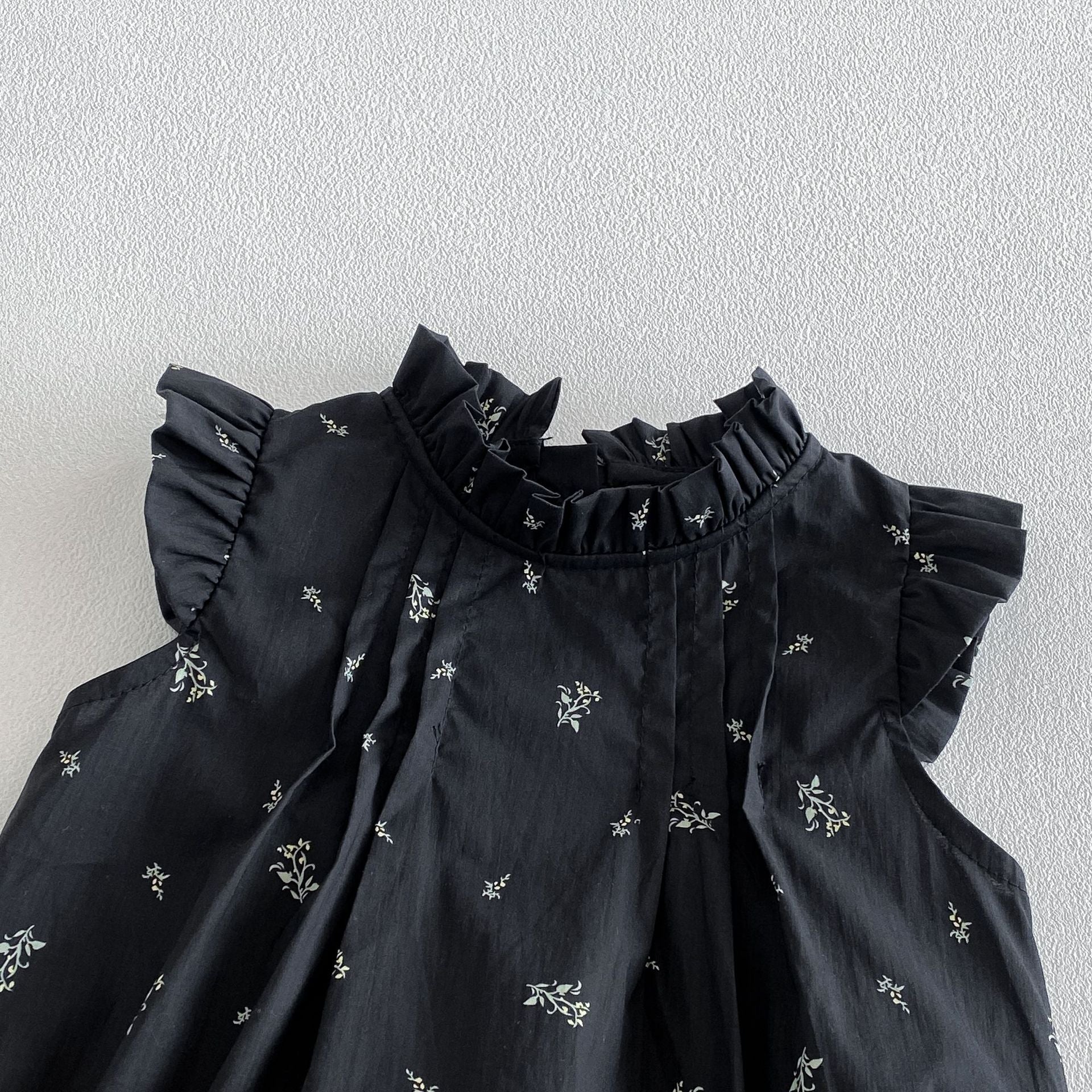 Summer Arrival Baby Girls Fly Sleeves Ruffle Neck Floral Bodysuit, MyKids-USA®, Bodysuits, MyKids-USA -  -  -  -  -  -  - .