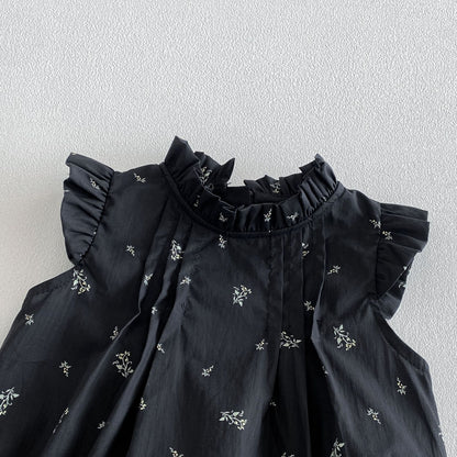 Summer Arrival Baby Girls Fly Sleeves Ruffle Neck Floral Bodysuit, MyKids-USA®, Bodysuits, MyKids-USA -  -  -  -  -  -  - .