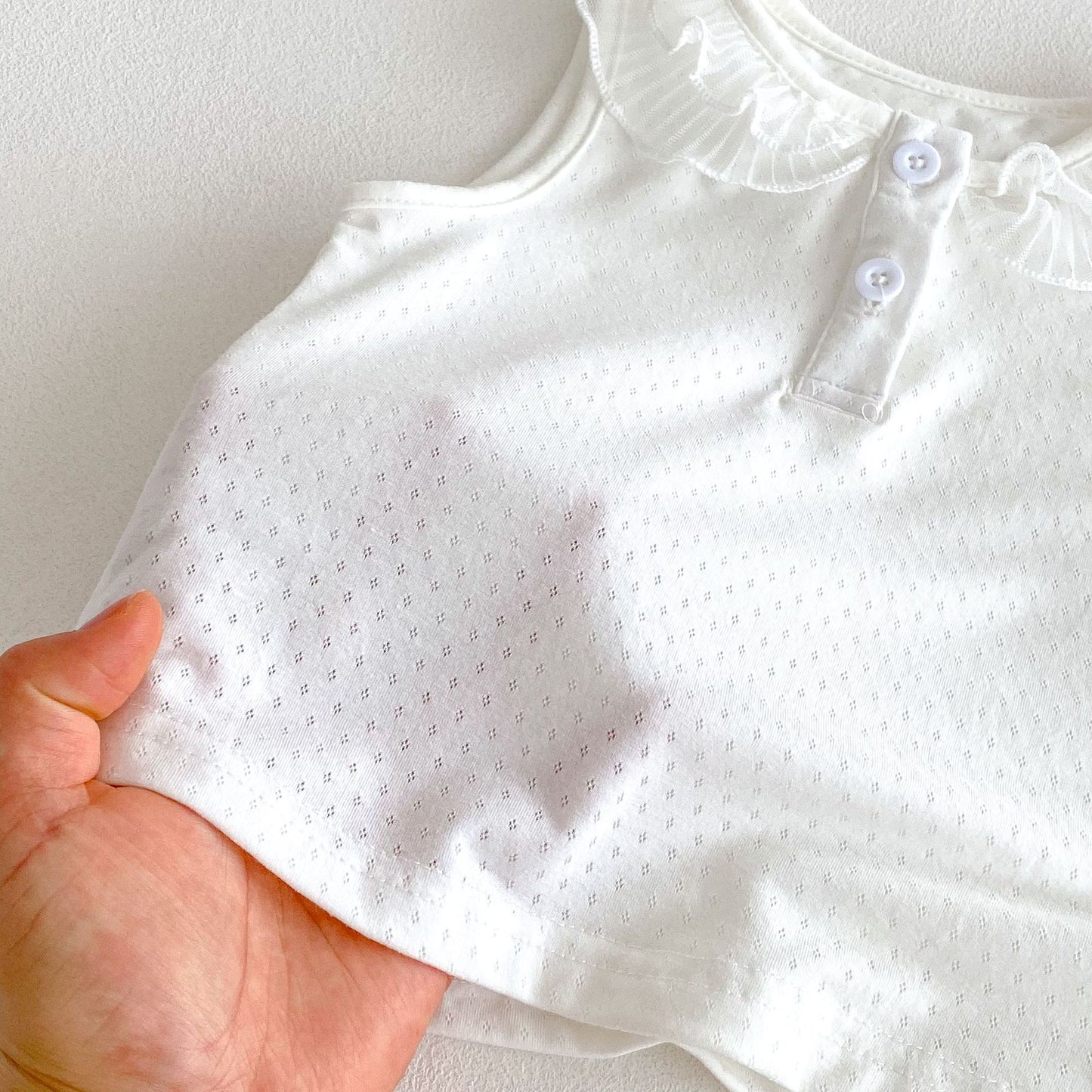 Summer Arrival Baby Girls Sleeveless Cute Hollow Out Vest with Lace Collar, MyKids-USA®, Baby & Toddler Tops, MyKids-USA -  -  -  -  -  -  - 