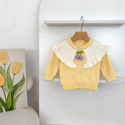 Autumn Arrival Baby Girls Comfortable Color Patchwork Knitted Long Sleeves Cardigan, MyKids-USA®, Cardigans, MyKids-USA -  -  -  -  -  -  - 