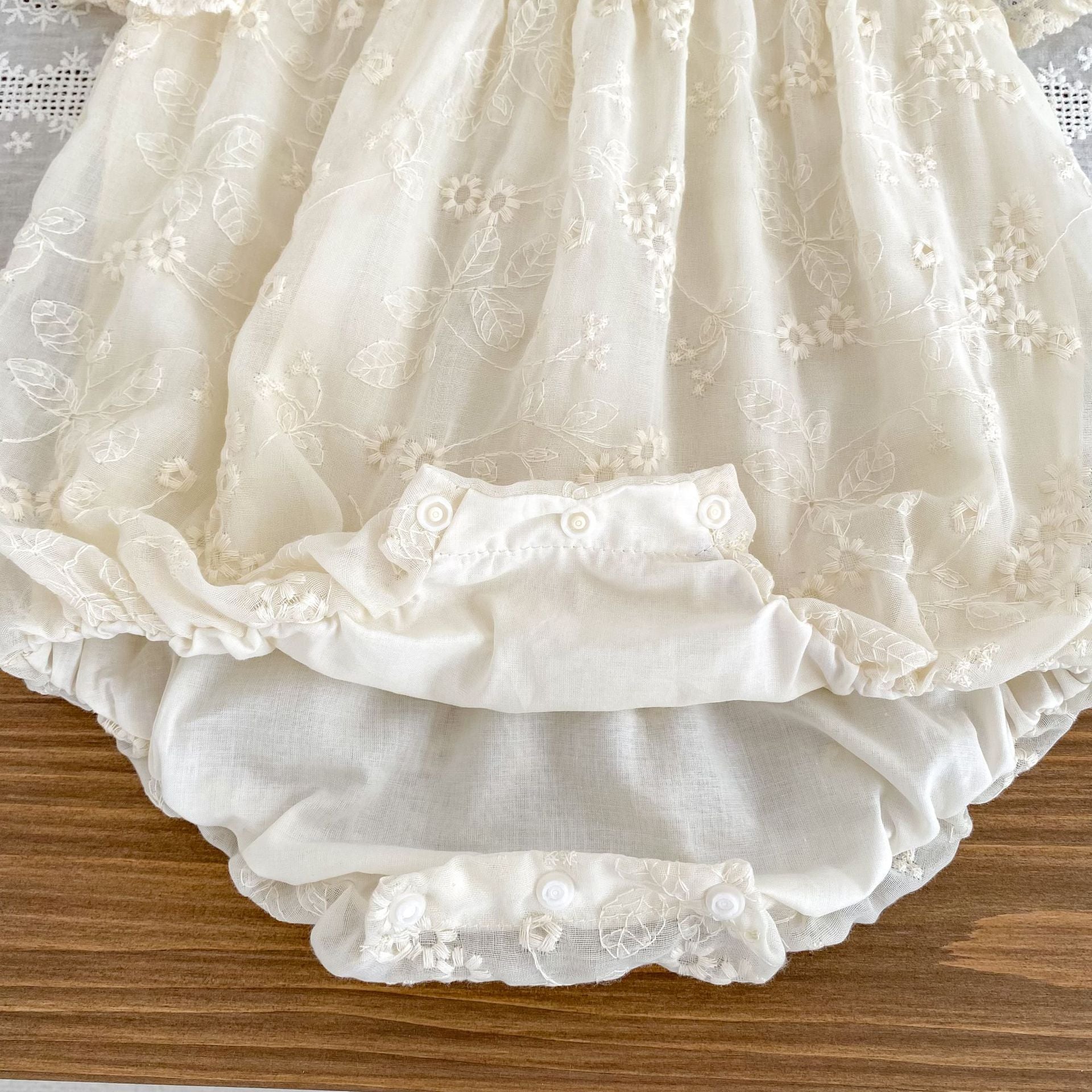 Summer Arrival Baby Girls Apricot Tulle Fly Sleeves Flowers Embroidered Pattern Onesies, MyKids-USA®, Baby One-Pieces, MyKids-USA -  -  -  -  -  -  - 