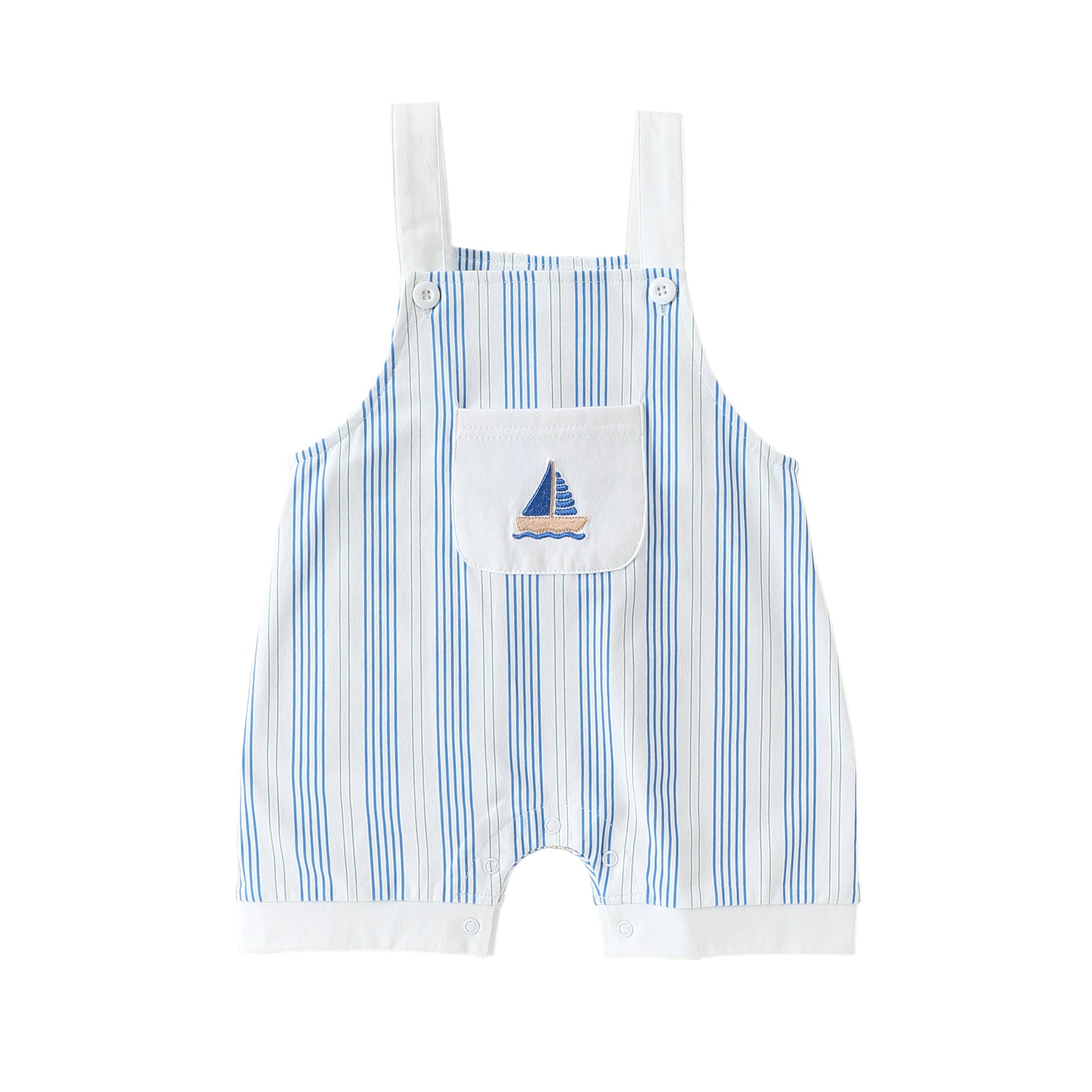 Summer Arrival Baby Boys and Girls Sleeveless Striped Overalls, MyKids-USA®, Baby & Children's One-Pieces, MyKids-USA - Size/Age - 73 (6-9M) - Color - Blue -  -  - TR2605232234-A.