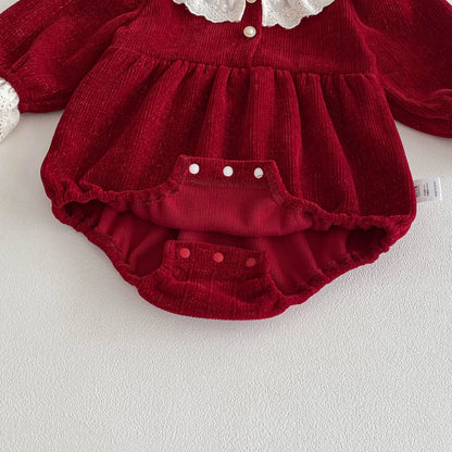 Autumn Arrival Baby Girls Long Sleeves Color Patchwork Onesies, MyKids-USA®, Baby One-Pieces, MyKids-USA -  -  -  -  -  -  - 