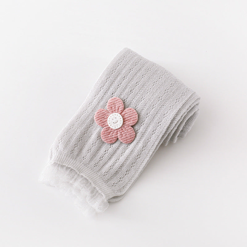 Spring and Summer Arrival Cute Flowers Pattern Baby Leggings, MyKids-USA®, Leggings, MyKids-USA - Size/Age - XS (0-6M) - Color - Grey -  -  - TR2601181634-B.