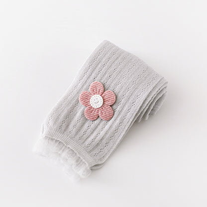 Spring and Summer Arrival Cute Flowers Pattern Baby Leggings, MyKids-USA®, Leggings, MyKids-USA - Size/Age - XS (0-6M) - Color - Grey -  -  - TR2601181634-B.