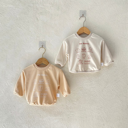 MyKids-USA® Spring and Autumn Baby Kids Unisex Long Sleeves Letters Pattern Top and Plain Pants Clothing Set