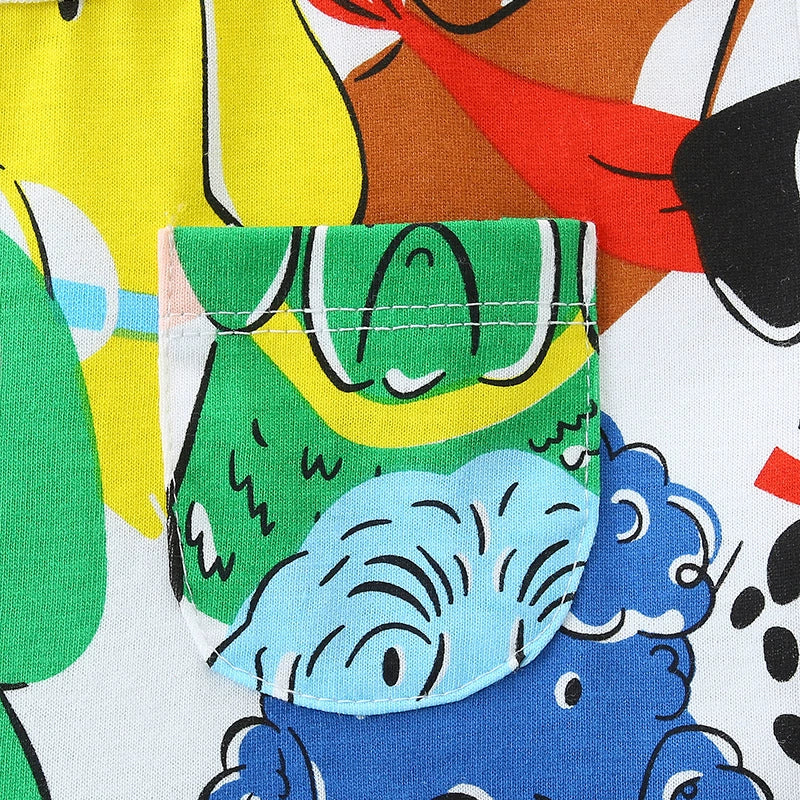 Summer Arrival Colorful Puppy Dogs Pattern Short Sleeves Dress for Stylish Girls, MyKids-USA®, Baby & Toddler Dresses, MyKids-USA -  -  -  -  -  -  - 