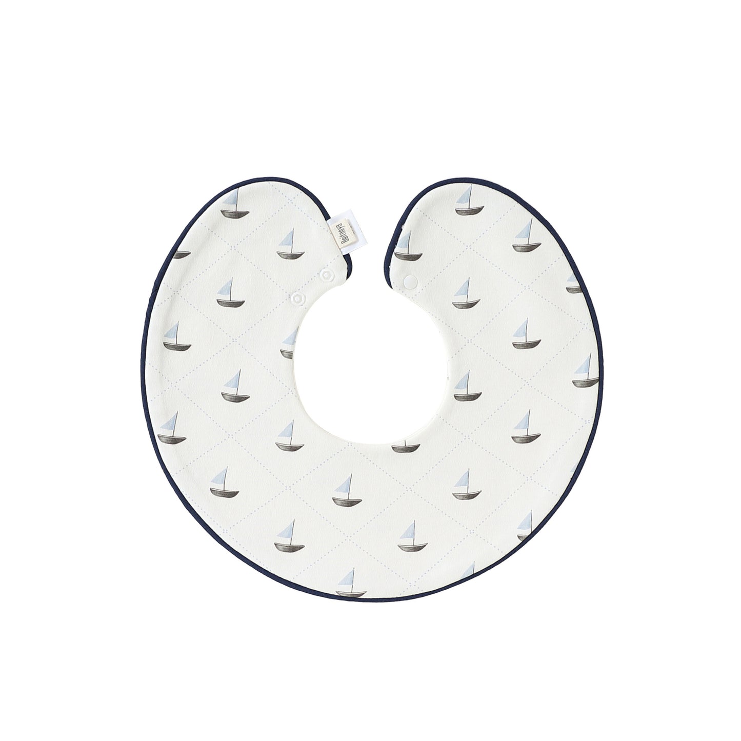 Adorable Simple Pattern Cotton Snap-on Round Shaped Bib, MyKids-USA®, Bibs, MyKids-USA - Size/Age - S (0-1Y) - Color - Beige -  -  - TR2512270950-B.