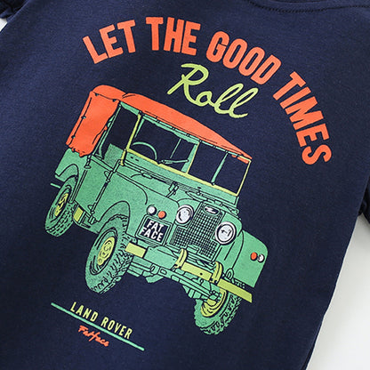 Summer Baby Kids Casual Cartoon and Letters Pattern T-shirt and Shorts Clothing Set for Boys, MyKids-USA®, Baby & Toddler Outfits, MyKids-USA -  -  -  -  -  -  - 