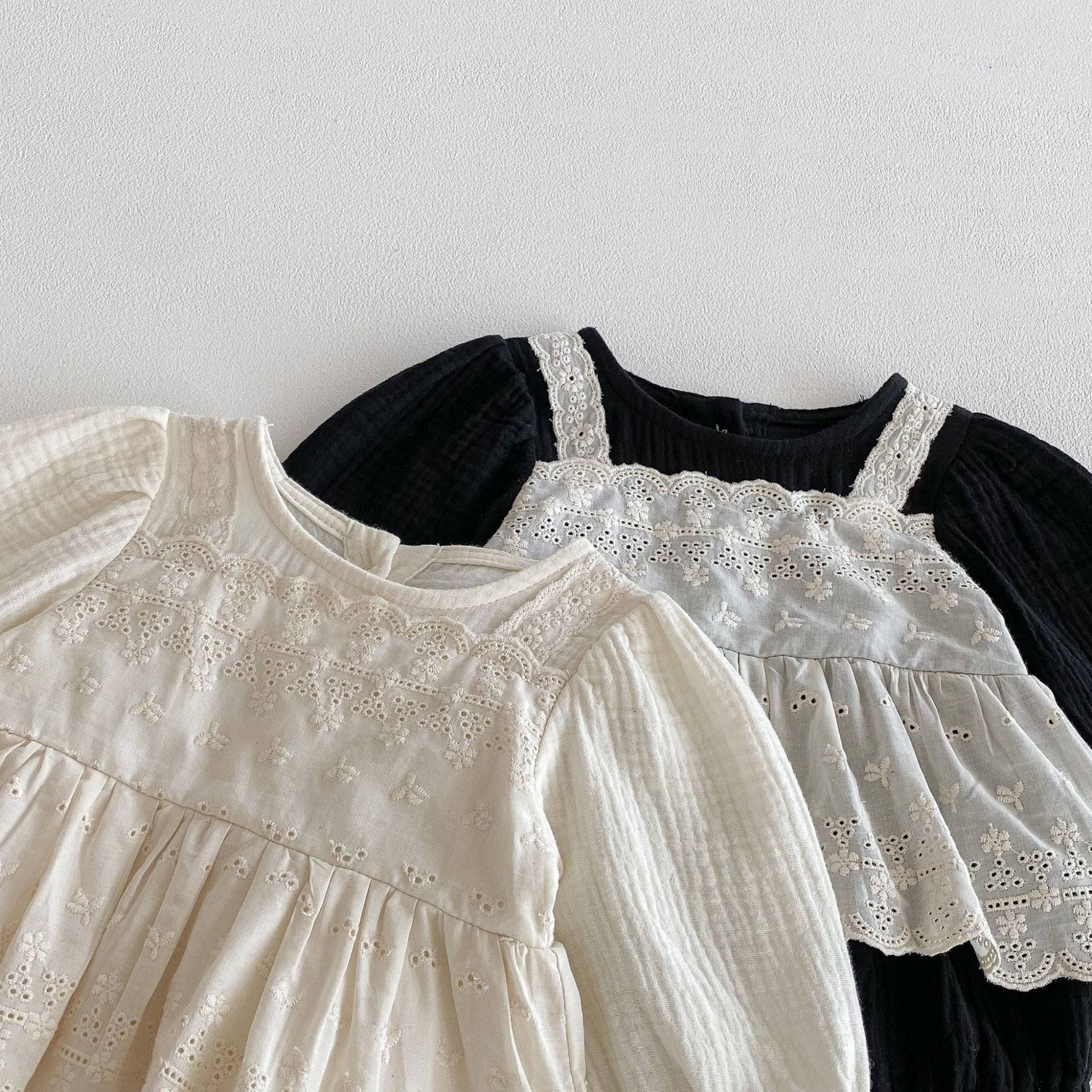 Autumn Arrival Baby Girls Long Sleeves Lace Patchwork Crew Neck Onesies, MyKids-USA®, Bodysuits, MyKids-USA -  -  -  -  -  -  - 