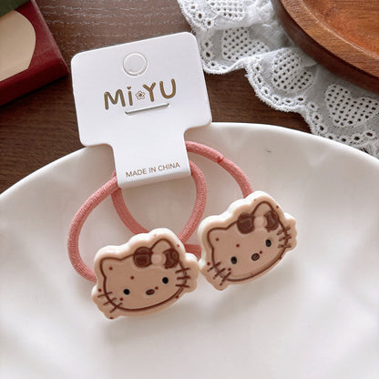 Collection of 2 Versatile Cute Shape Decorated Hair Clips and Hair Ties, MyKids-USA®, Hair Pins, Claws & Clips, MyKids-USA - Size/Age - Average Size (0-12Y） - Color - Grey -  -  - TR2602051013-B.