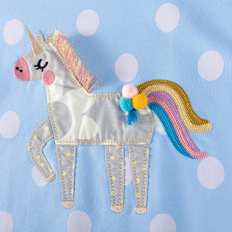 Spring and Autumn Girls Animals Cartoon and Polka Dots Pattern Long Sleeves Tulle Patchwork Sweatshirt and Plain Pants Clothing Set, MyKids-USA®, Baby & Toddler Outfits, MyKids-USA -  -  -  -  -  -  - 