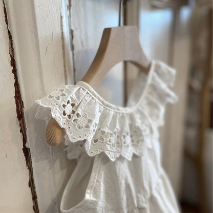 MyKids-USA® Summer Arrival Baby Girls Sleeveless Cute Flowers Hollow-out Pattern Collar Bodysuit