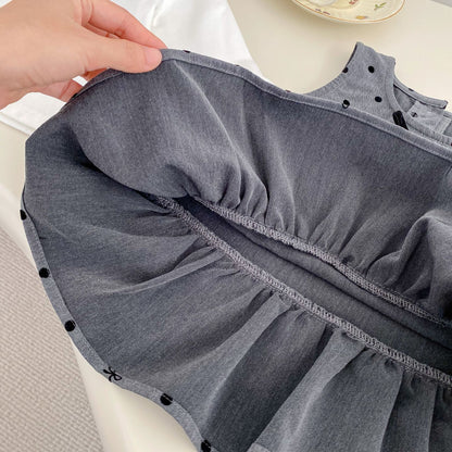 Arrival Spring Girls Long Sleeves Simple Top and Dots Pattern Sleeveless Dress Set Clothing Set, MyKids-USA®, Baby & Toddler Dresses, MyKids-USA -  -  -  -  -  -  - 