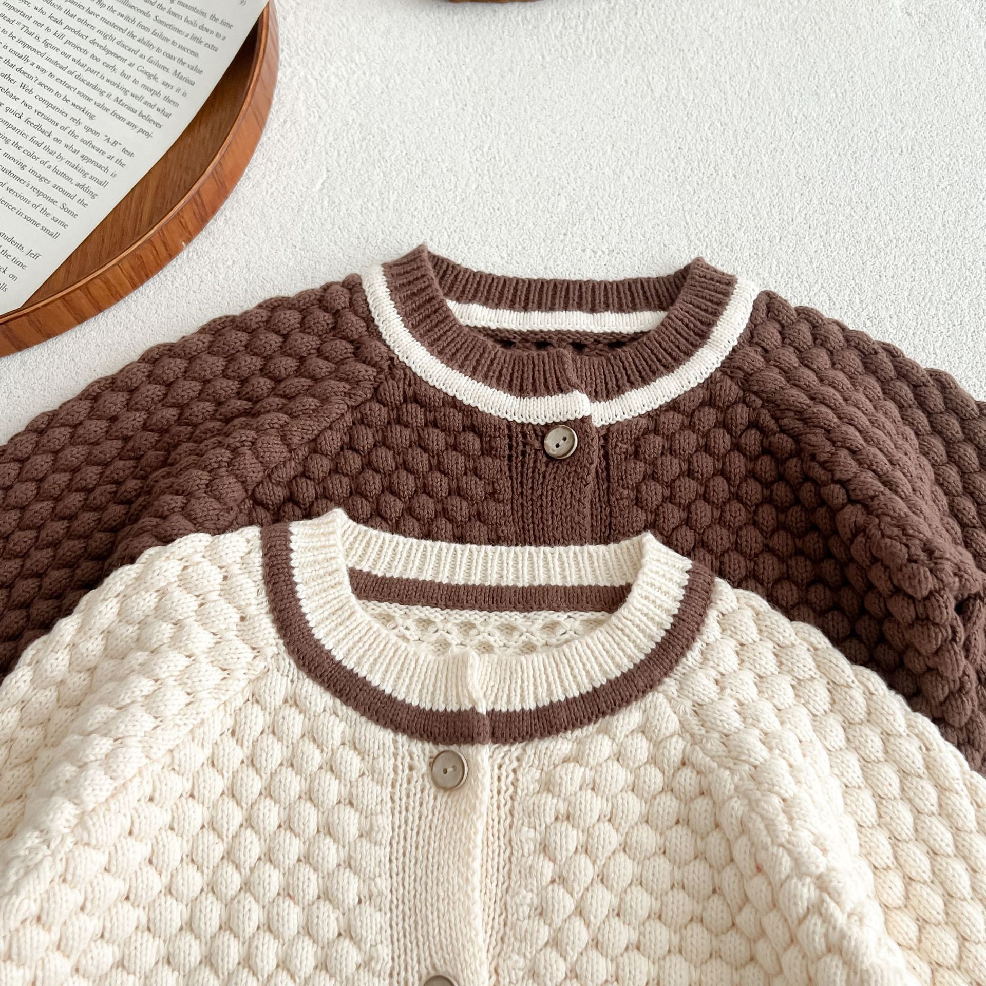 Autumn Arrival Baby Kids Unisex Comfortable Geometric Pineapple Pattern Knitted Long Sleeves Rompers, MyKids-USA®, Baby One-Pieces, MyKids-USA -  -  -  -  -  -  - 