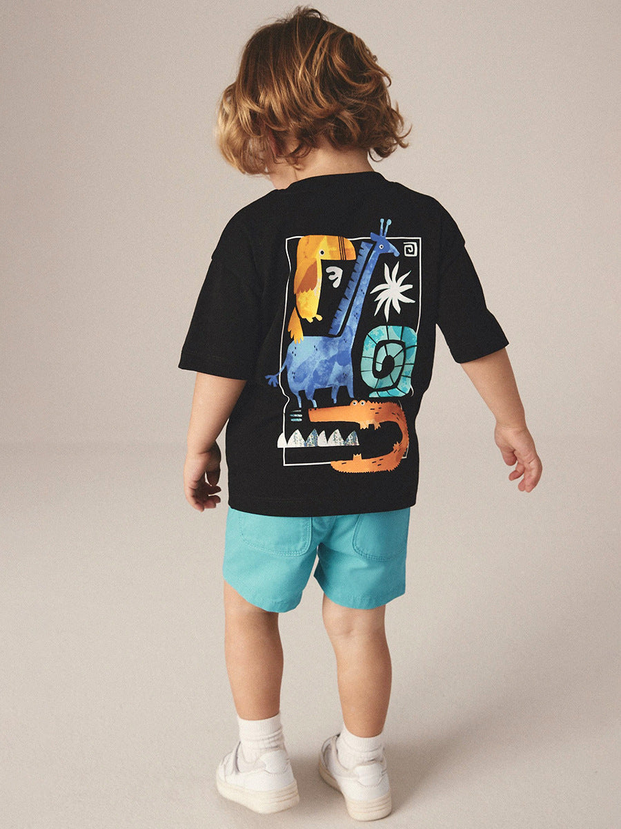 Summer Baby Kids Animals Cartoon Print T-shirt and Shorts Clothing Set, MyKids-USA®, Baby & Toddler Outfits, MyKids-USA -  -  -  -  -  -  - 