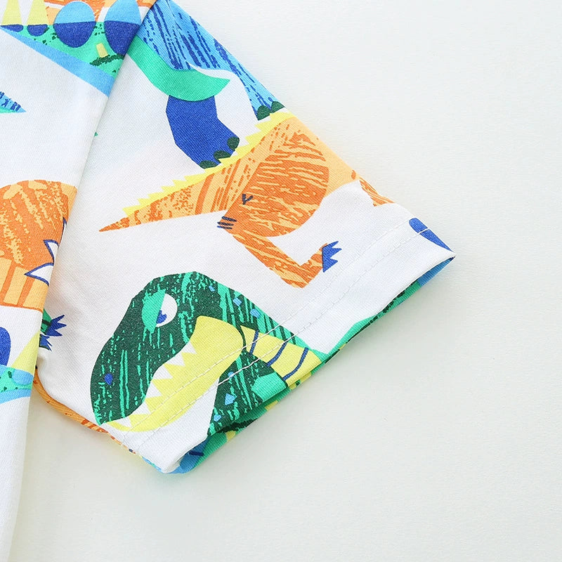 Summer Boys’ Dinosaurs Animals Cartoon Pattern T-shirt in European and American Style, MyKids-USA®, Baby & Toddler Tops, MyKids-USA -  -  -  -  -  -  - 