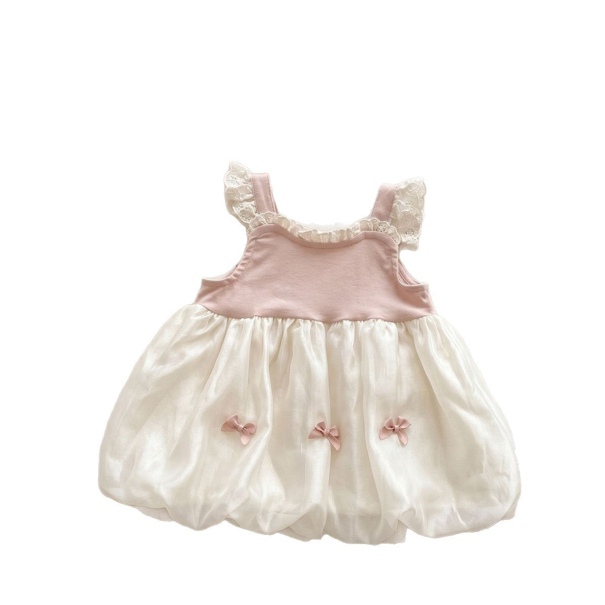 Summer Baby Kids Girls Sleeveless Color Patchwork Dress
