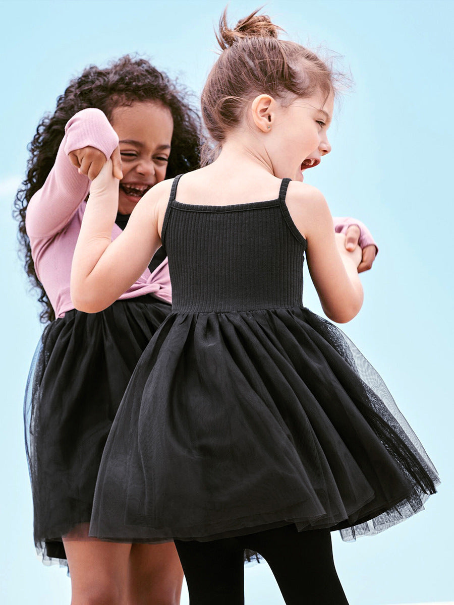Summer Arrival Baby Kids Girls Sleeveless Solid Color Black Tulle Dress, MyKids-USA®, Baby & Toddler Dresses, MyKids-USA -  -  -  -  -  -  - 