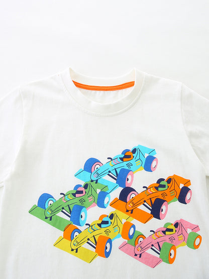 Summer Baby Kids Casual Cartoon Pattern T-shirt Clothing Set for Boys
